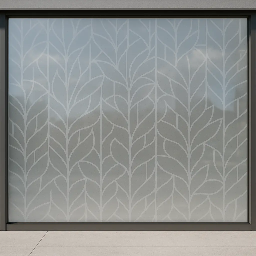 Schaufenster mit dekorativer Sichtschutzfolie